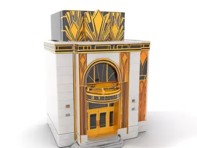 Art Deco Entrance model pack Low-poly 3D model