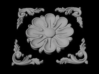 rosette dekor 3D model 43