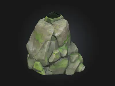 Mossy Boulder Formation  Natures Ancient Guardians 3D model