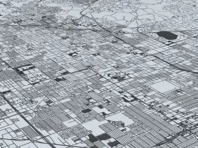 Phoenix Road Network and Streets 3D model