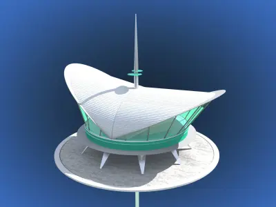 Futuristic Architecture Skyscraper 01 3D model