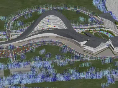 Riverfront Cultural Ribbon Complex 3D model