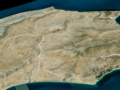 socotra island 3d model terrain Low-poly 3D model