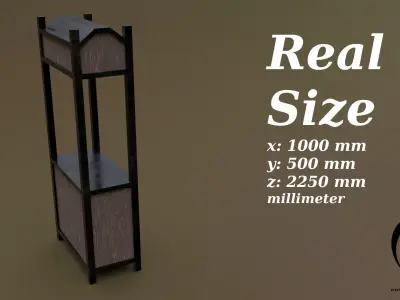 Trade stand 14 R Low-poly 3D model