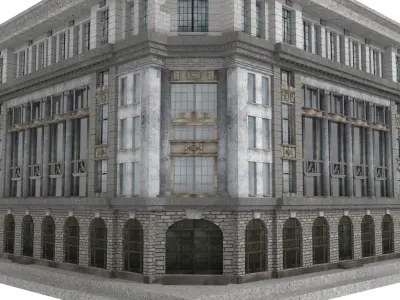 Building 3D model Low-poly 3D model