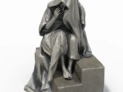 Statue Female Low-poly 3D model