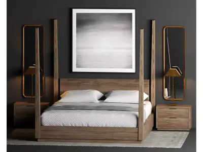 Restoration Hardware MACHINTO Bed 3D model