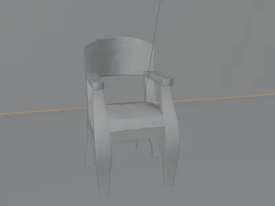 High Poly Wood Chair For Archviz Realisation Free 3D model