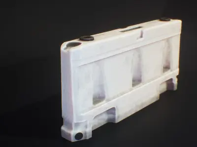  PBR Traffic barriers Plastic Texture Variatio  Low-poly 3D model