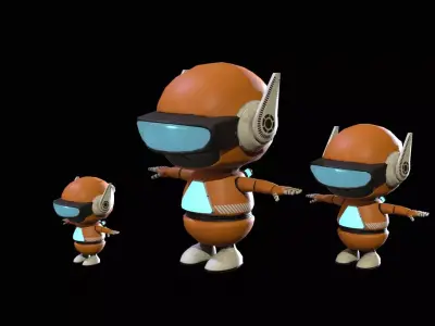 Minirobotic7Pack4 Low-poly 3D model