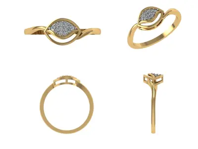 Light Weight Diamond Ring 3D model purchase