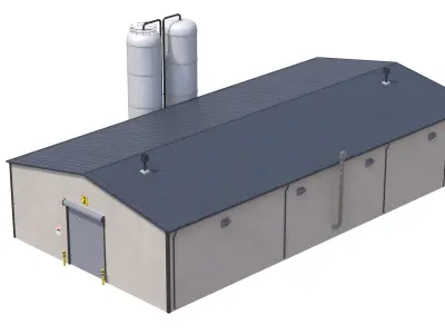 Industrial Building 6 Low-poly 3D model