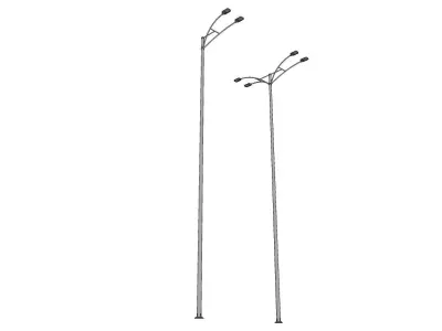 Lamp Post - Light Pole - Light Post - Street Light - Group 12 3D model