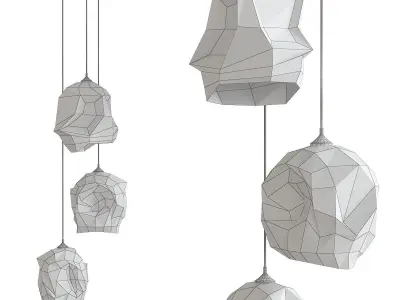INFINITY PENDANT LIGHTING low poly 3d model Low-poly 3D model