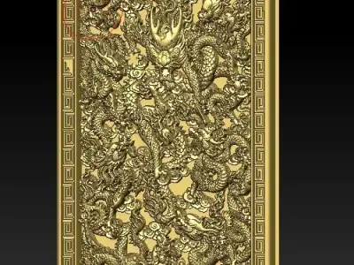 Embossed Dragon 3D print model