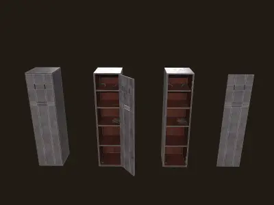 Locker Dirty - Low Poly - FREE Free low-poly 3D model