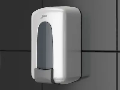 Bathroom accessories set 73 White  3D model