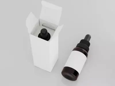 Dropper bottle with box type 2 3D model
