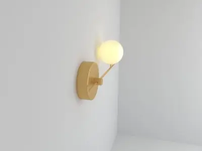 Wall lamps of various shapes  Free low-poly 3D model