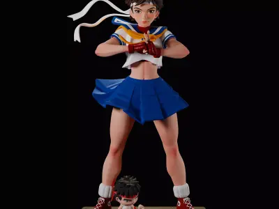 Sakura street fighter  3D print model