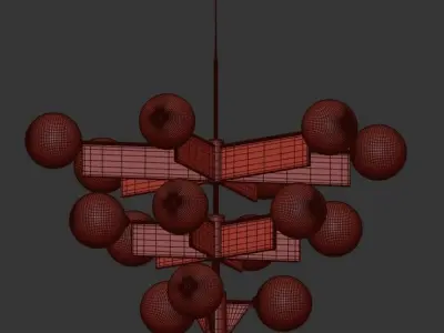 PLANE CHANDELIER 3D model