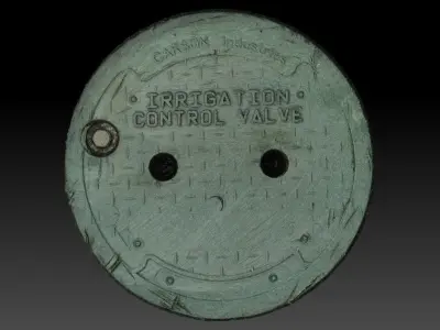Irrigation Control Valve Utility Cover 3D model