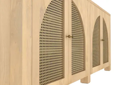 West Elm cane arches sideboard 3D model