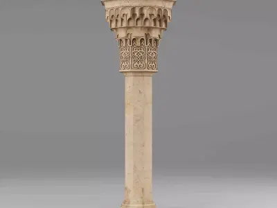 Muqarnas Architectural Column 005 3D model