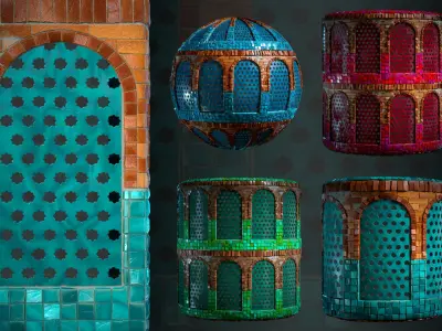 Traditional wall and window Middle East - VOL 02 - Maps - Sbsar Texture