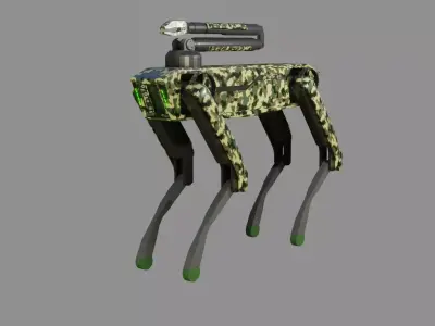 Robotic Dog with Arm - Low Poly PBR- Game Ready  Low-poly 3D model