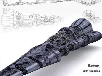 3DRT - Norad Battleship - Betan Low-poly 3D model