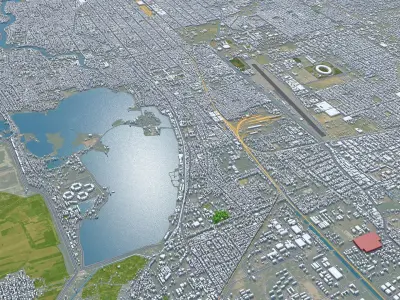 Mandalay Myanmar Burma 30km Low-poly 3D model