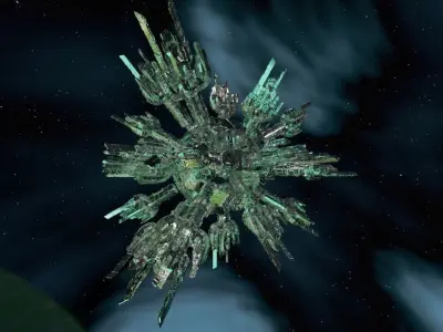 Sci-Fi Outer Space Base Center 3D model