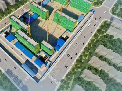 Urban Residential Construction Site 3D model