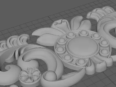dekor ornate ornament 3D model 6