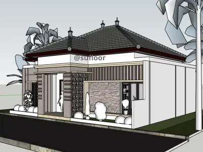 House 11x12m code 402 - Sketchup 3D model