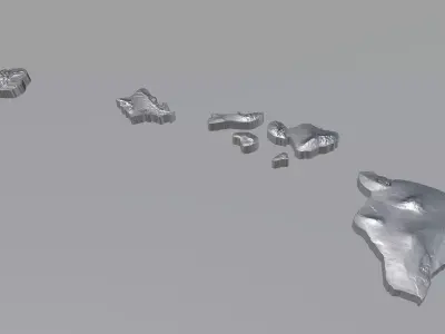 Hawaii Terrain Country 3D model