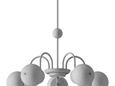 Pilot Chandelier 5 heads 3D model