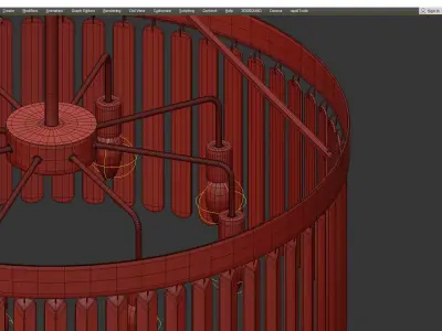 Crystorama Emory Chandelier Low-poly 3D model