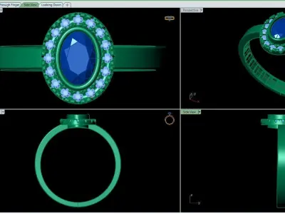 Women Wedding Engagement Ring 47 3D print model