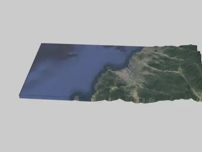 Chongjin City Low-poly 3D model