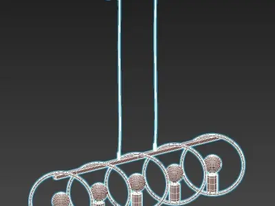 vele-luce-liberty-vl6302p05 light chandelier - gold 3D model
