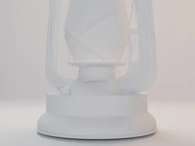 Old oil lamp Low-poly 3D model buy