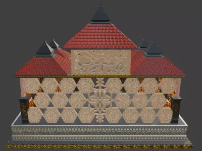 Ornate Indian Temple Pavilion Mandap Mandir 3D print model