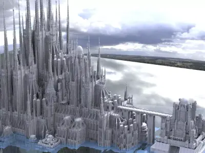 High Fantasy Roman Architecture Kit bash 3D 3D model