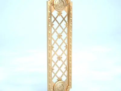 Vervloet  Flush sliding Plate 387 Louis XVI Free 3D model