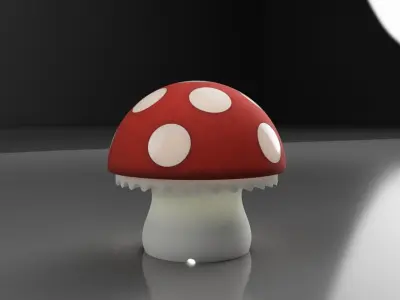 Mushroomlamp mushroom lamp 3D print model