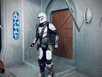 Nevarro Greef Karga Headquarters Entrance Diorama 3D print model