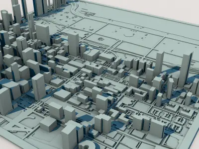 Chicago City Illinois United States 3D print model