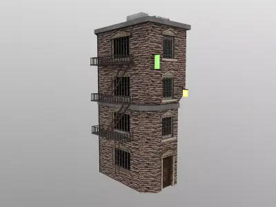 Cyberpunk City - Building 30 Low-poly 3D model